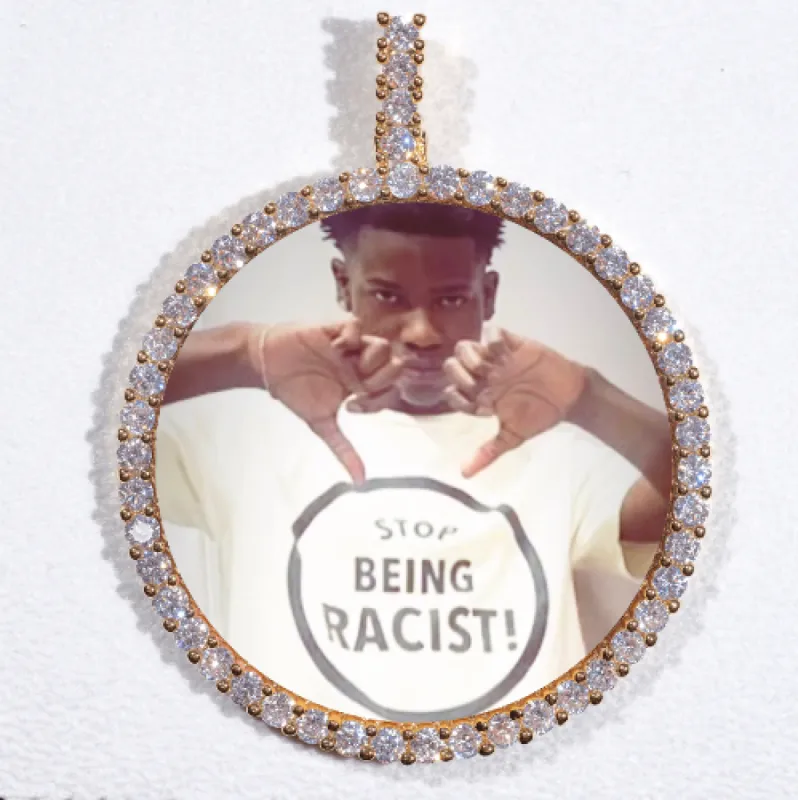 LARGE 3D CIRCLE CUSTOM PICTURE PENDANT sold by The GUU Shop