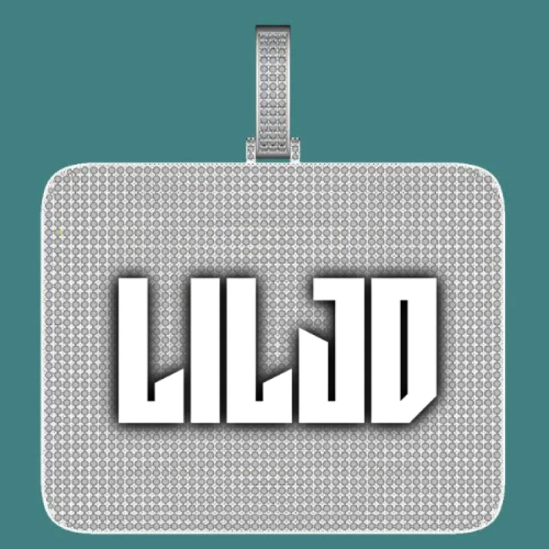 CUSTOM LETTER NECKLACE 3D BIG SQUARE sold by The GUU Shop