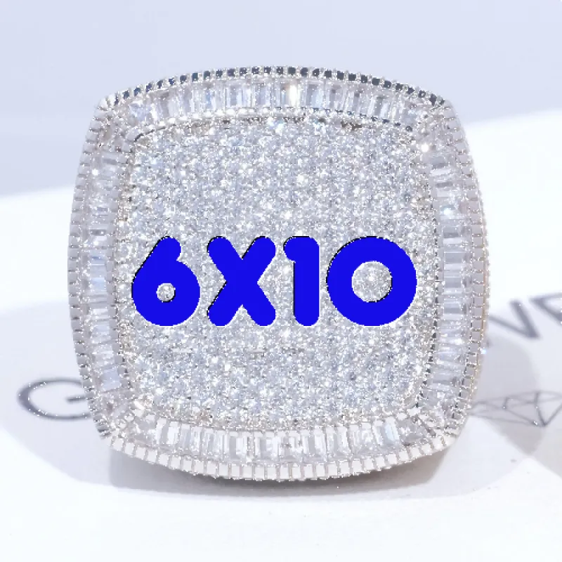 CUSTOM LETTER 3D ICED RING sold by The GUU Shop