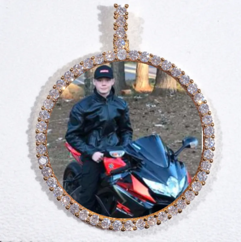 LARGE 3D CIRCLE CUSTOM PICTURE PENDANT sold by The GUU Shop