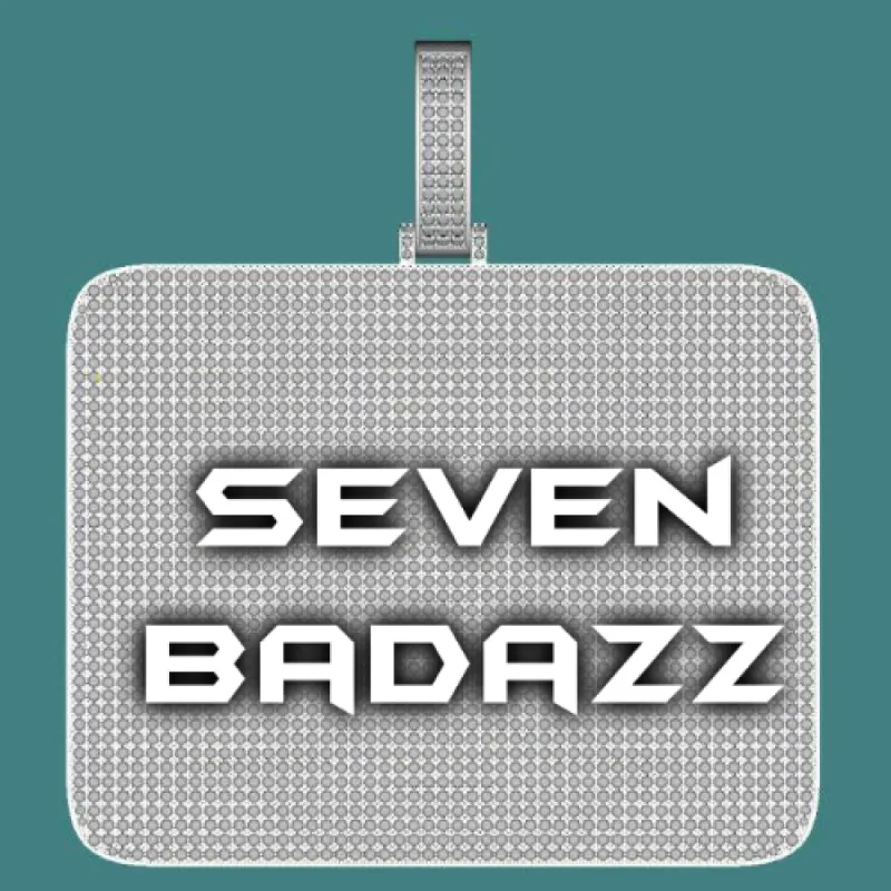 CUSTOM LETTER NECKLACE 3D BIG SQUARE sold by The GUU Shop