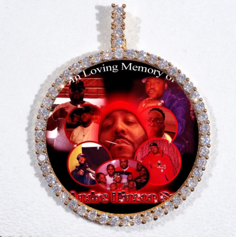 LARGE 3D CIRCLE CUSTOM PICTURE PENDANT sold by The GUU Shop