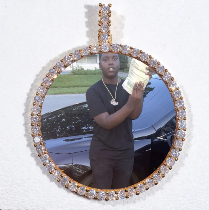 LARGE 3D CIRCLE CUSTOM PICTURE PENDANT sold by The GUU Shop