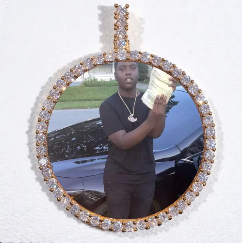 LARGE 3D CIRCLE CUSTOM PICTURE PENDANT sold by The GUU Shop