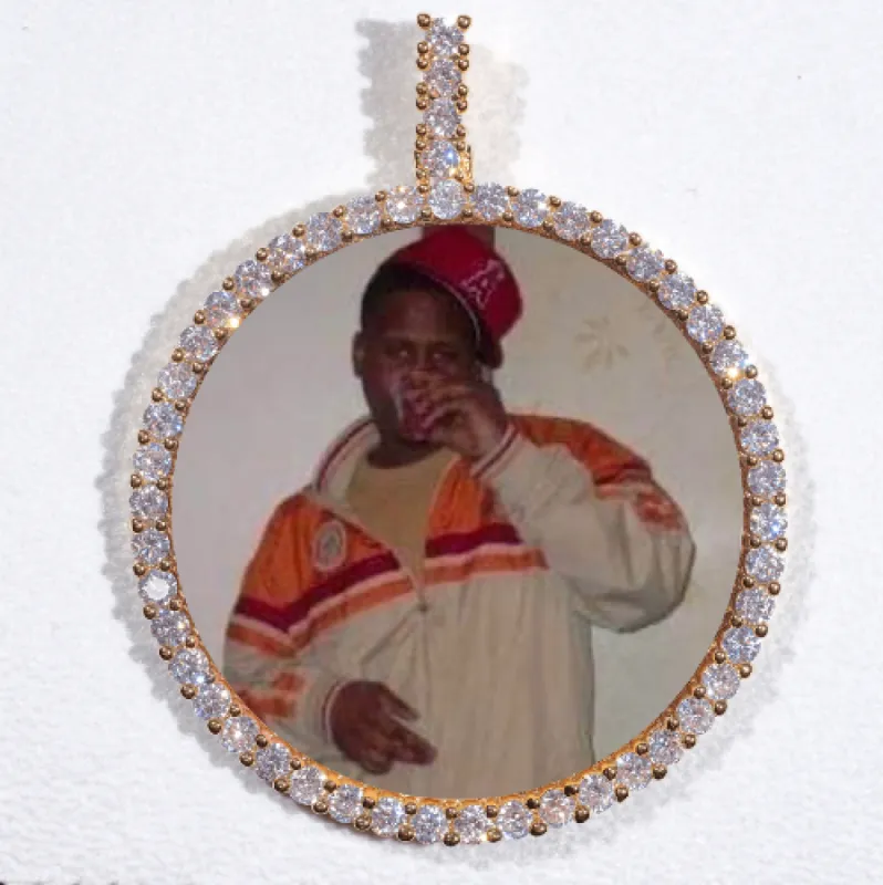 LARGE 3D CIRCLE CUSTOM PICTURE PENDANT sold by The GUU Shop