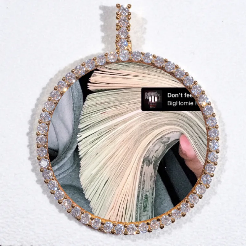 LARGE 3D CIRCLE CUSTOM PICTURE PENDANT sold by The GUU Shop