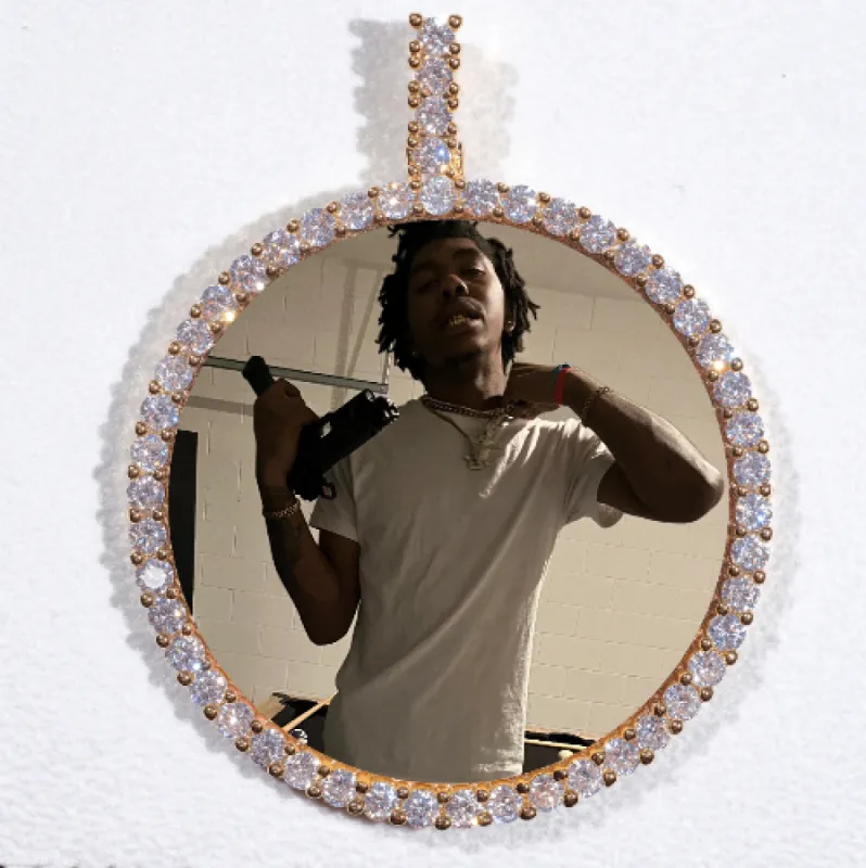 LARGE 3D CIRCLE CUSTOM PICTURE PENDANT sold by The GUU Shop