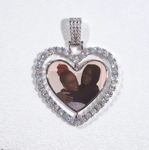 3D Spinning 2-Faced Heart Custom Picture Pendant sold by The GUU Shop