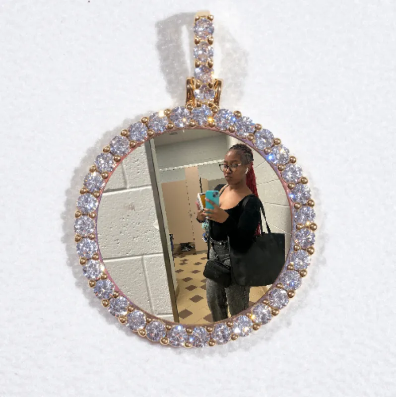 3D CIRCLE CUSTOM PICTURE PENDANT SMALL SIZE sold by The GUU Shop
