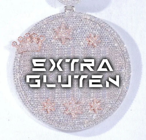 CUSTOM LETTER NECKLACE 3D BIG CROWN DISC sold by The GUU Shop