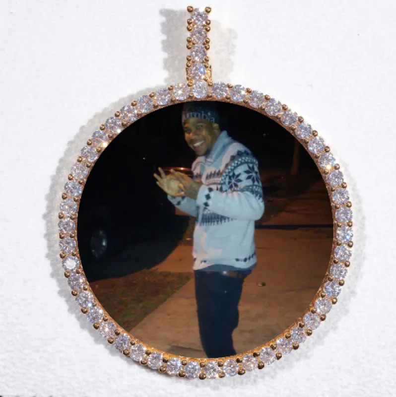 LARGE 3D CIRCLE CUSTOM PICTURE PENDANT sold by The GUU Shop