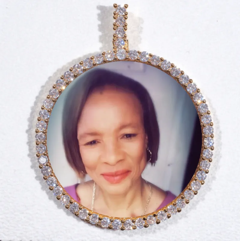 LARGE 3D CIRCLE CUSTOM PICTURE PENDANT sold by The GUU Shop