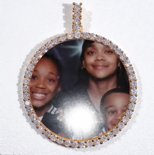 LARGE 3D CIRCLE CUSTOM PICTURE PENDANT sold by The GUU Shop