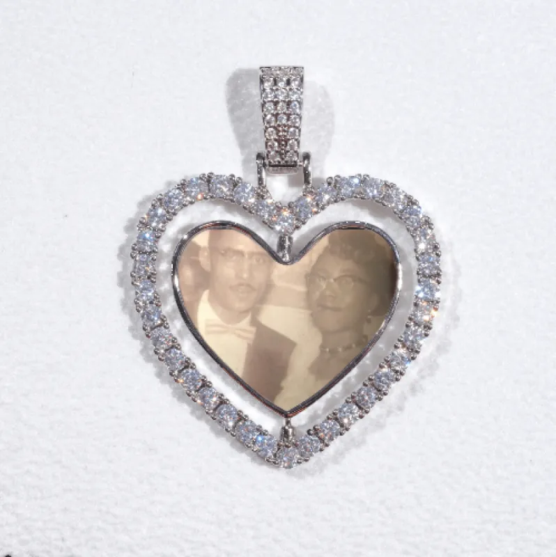 3D Spinning 2-Faced Heart Custom Picture Pendant sold by The GUU Shop