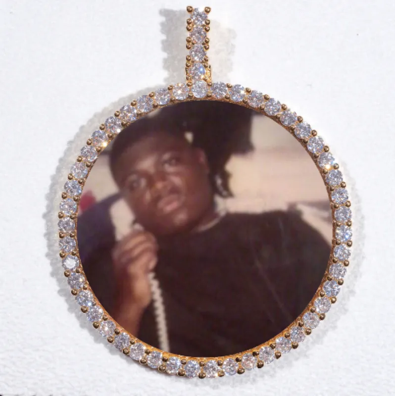 LARGE 3D CIRCLE CUSTOM PICTURE PENDANT sold by The GUU Shop