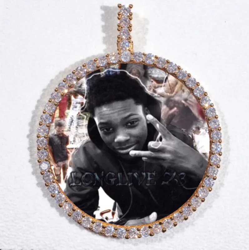 LARGE 3D CIRCLE CUSTOM PICTURE PENDANT sold by The GUU Shop