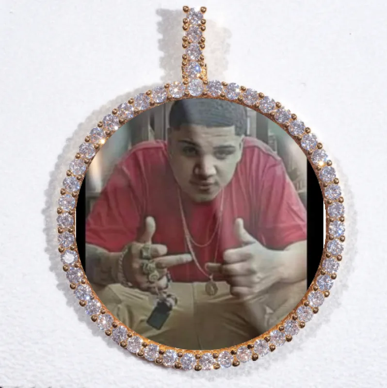 LARGE 3D CIRCLE CUSTOM PICTURE PENDANT sold by The GUU Shop