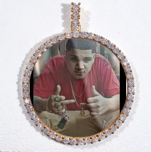 LARGE 3D CIRCLE CUSTOM PICTURE PENDANT sold by The GUU Shop