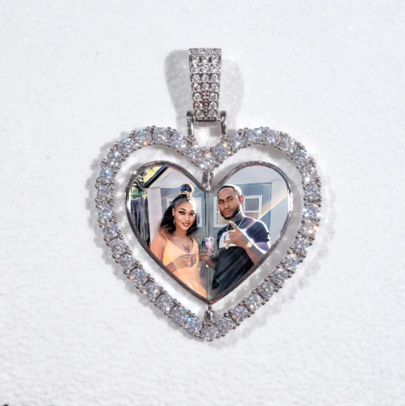 3D Spinning 2-Faced Heart Custom Picture Pendant sold by The GUU Shop