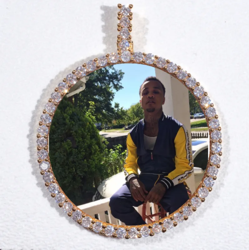 LARGE 3D CIRCLE CUSTOM PICTURE PENDANT sold by The GUU Shop