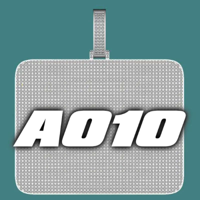 CUSTOM LETTER NECKLACE 3D BIG SQUARE sold by The GUU Shop