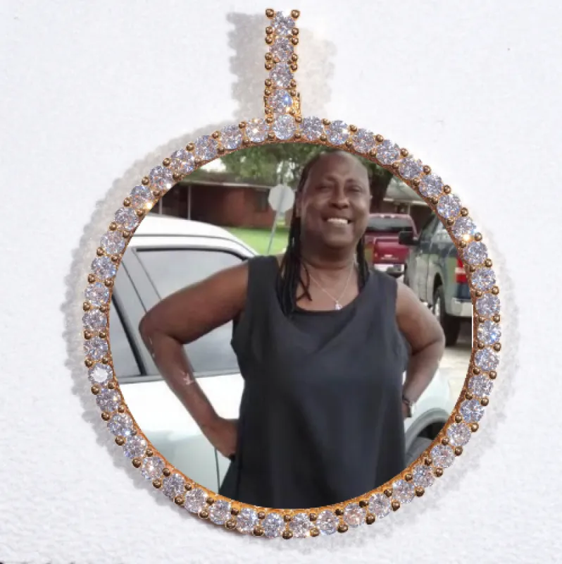 LARGE 3D CIRCLE CUSTOM PICTURE PENDANT sold by The GUU Shop