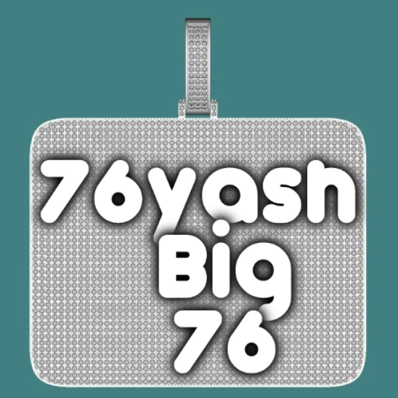 CUSTOM LETTER NECKLACE 3D BIG SQUARE sold by The GUU Shop