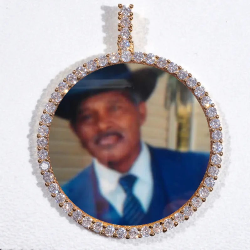 LARGE 3D CIRCLE CUSTOM PICTURE PENDANT sold by The GUU Shop