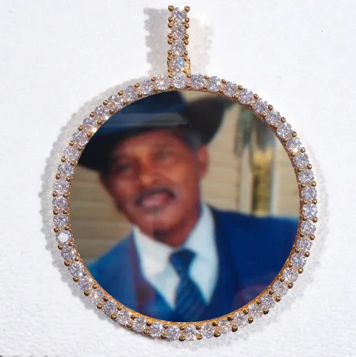 LARGE 3D CIRCLE CUSTOM PICTURE PENDANT sold by The GUU Shop