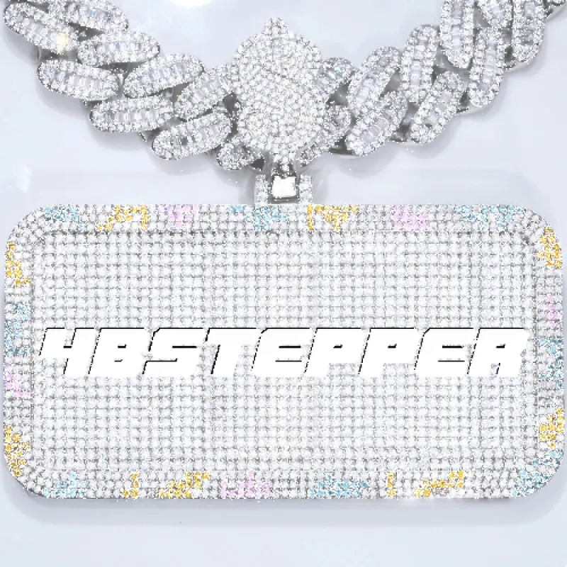 CUSTOM LETTER NECKLACE 3D COLORFUL SQUARE sold by The GUU Shop