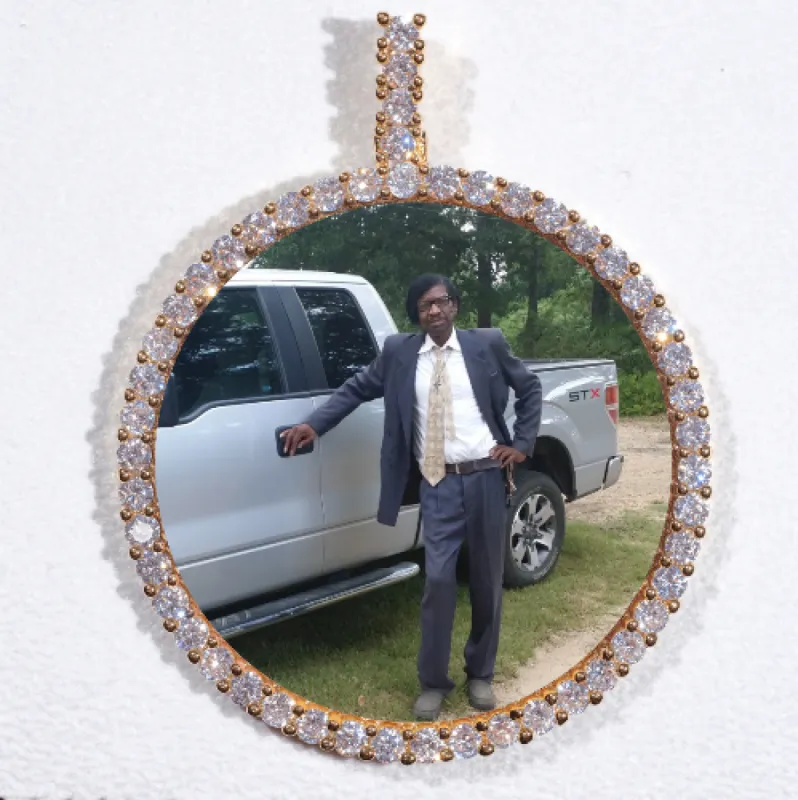 LARGE 3D CIRCLE CUSTOM PICTURE PENDANT sold by The GUU Shop