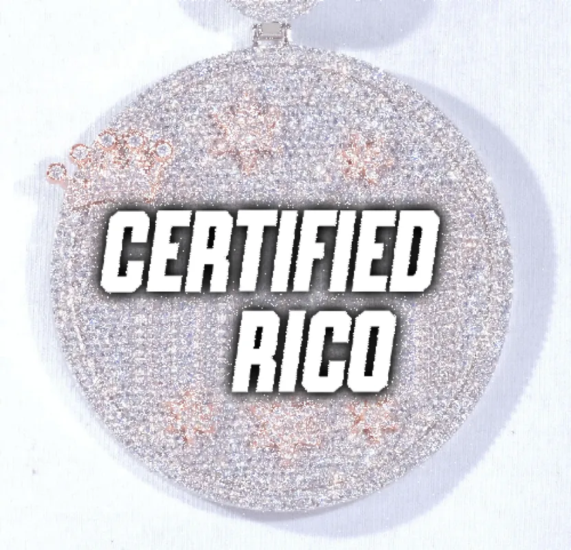 CUSTOM LETTER NECKLACE 3D BIG CROWN DISC made by The GUU Shop