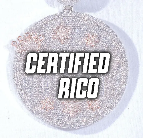 CUSTOM LETTER NECKLACE 3D BIG CROWN DISC sold by The GUU Shop