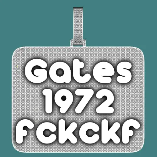 CUSTOM LETTER NECKLACE 3D BIG SQUARE sold by The GUU Shop