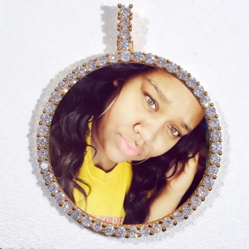 LARGE 3D CIRCLE CUSTOM PICTURE PENDANT sold by The GUU Shop