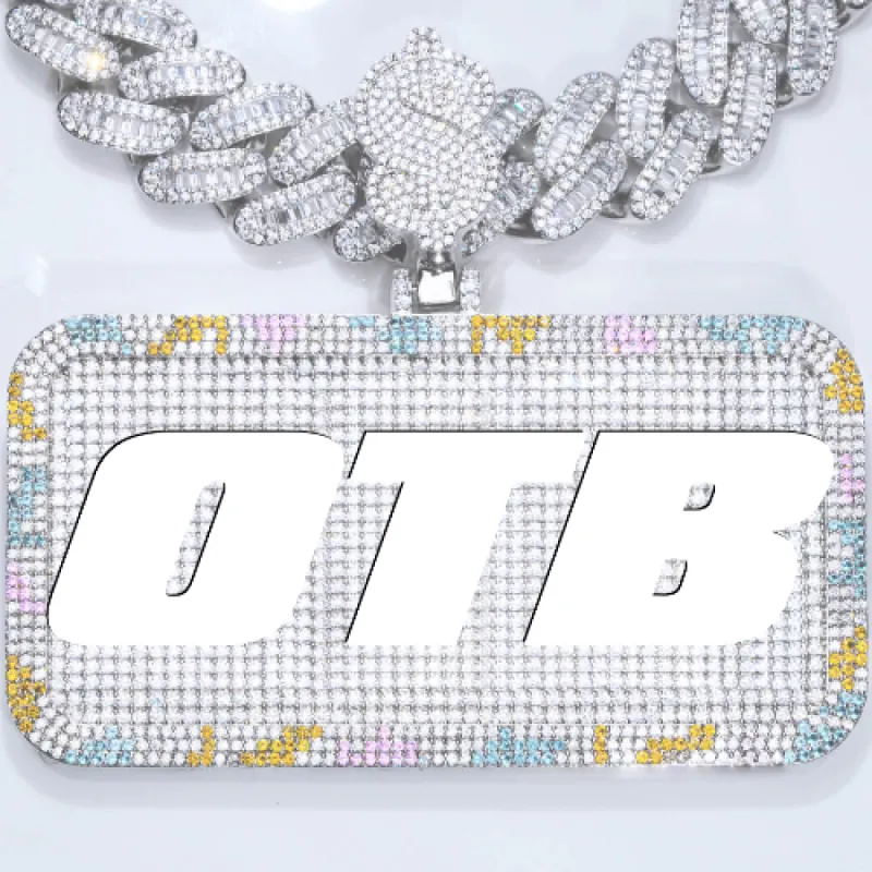 CUSTOM LETTER NECKLACE 3D COLORFUL SQUARE sold by The GUU Shop