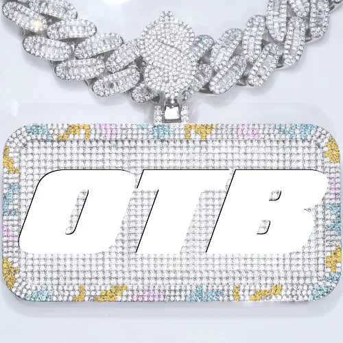 CUSTOM LETTER NECKLACE 3D COLORFUL SQUARE sold by The GUU Shop