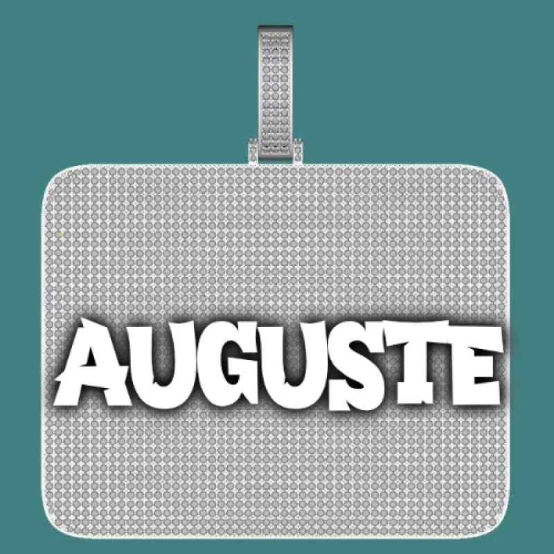 CUSTOM LETTER NECKLACE 3D BIG SQUARE sold by The GUU Shop