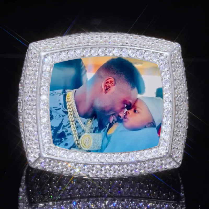 3D CUSTOM PICTURE ICED RING sold by The GUU Shop