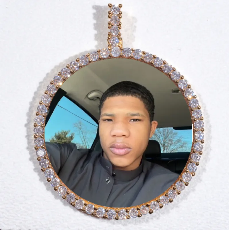 LARGE 3D CIRCLE CUSTOM PICTURE PENDANT sold by The GUU Shop