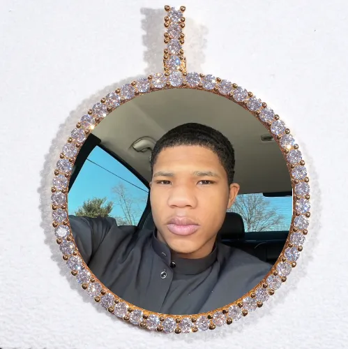 LARGE 3D CIRCLE CUSTOM PICTURE PENDANT sold by The GUU Shop