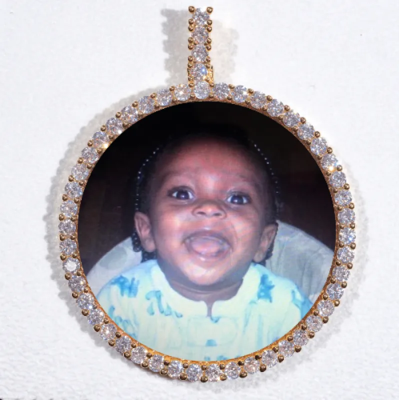 LARGE 3D CIRCLE CUSTOM PICTURE PENDANT sold by The GUU Shop