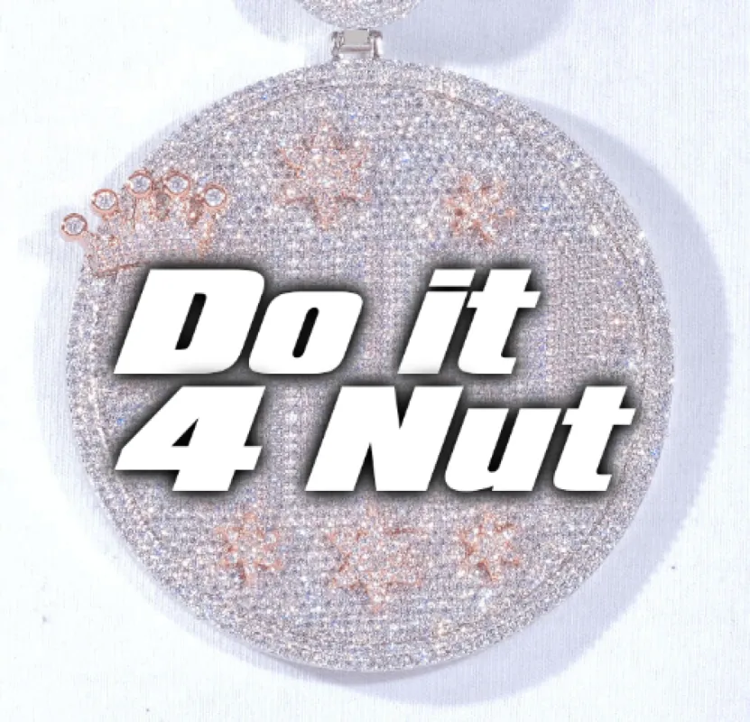 CUSTOM LETTER NECKLACE 3D BIG CROWN DISC sold by The GUU Shop