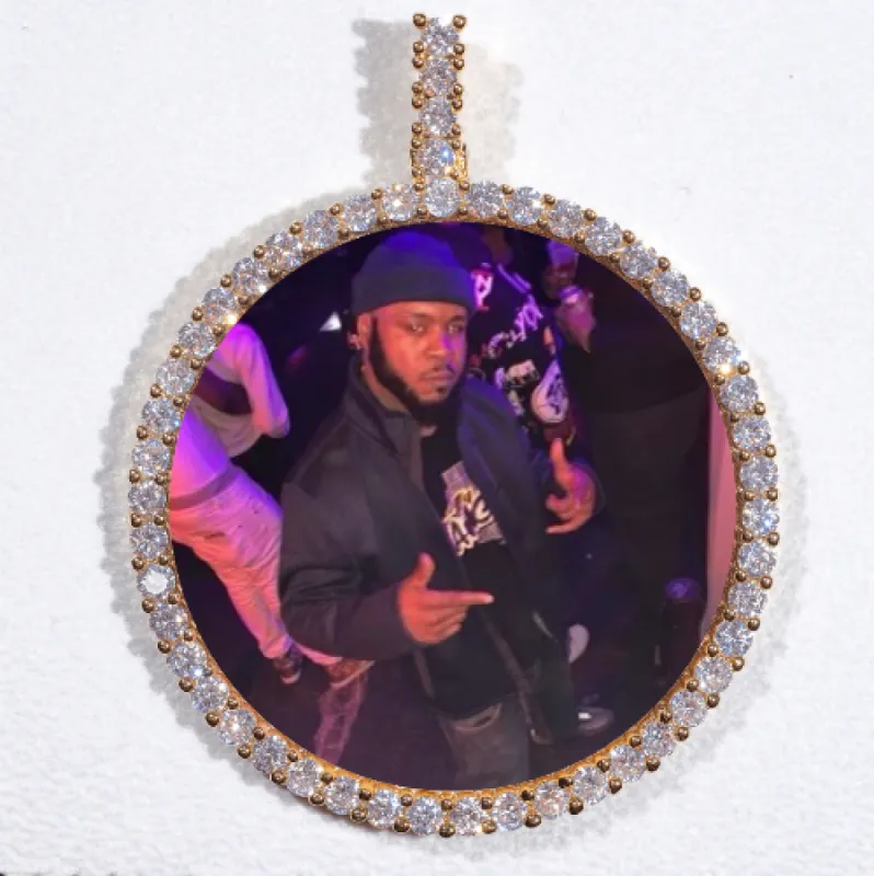 LARGE 3D CIRCLE CUSTOM PICTURE PENDANT sold by The GUU Shop