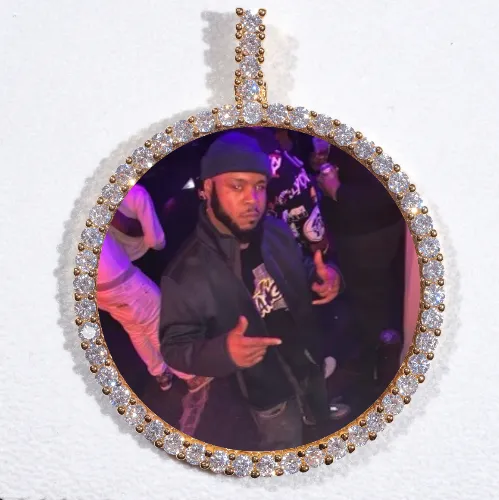 LARGE 3D CIRCLE CUSTOM PICTURE PENDANT sold by The GUU Shop