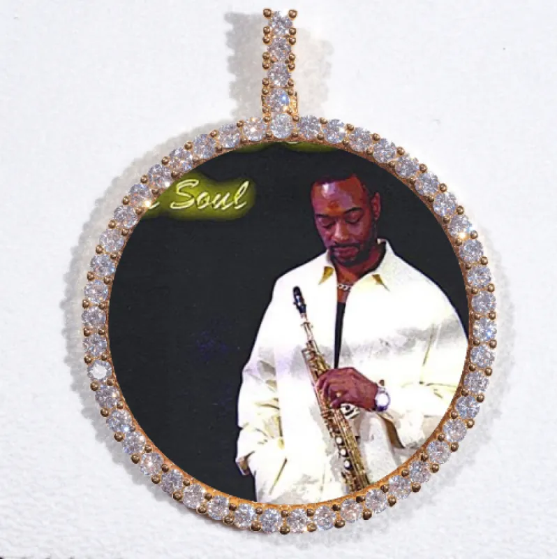 LARGE 3D CIRCLE CUSTOM PICTURE PENDANT sold by The GUU Shop