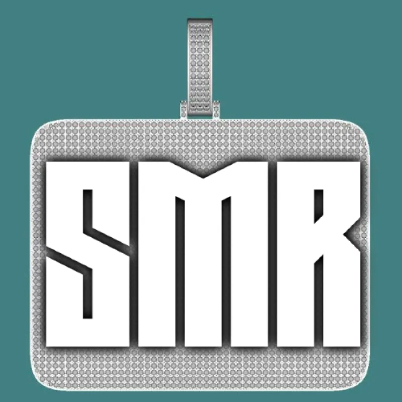 CUSTOM LETTER NECKLACE 3D BIG SQUARE sold by The GUU Shop