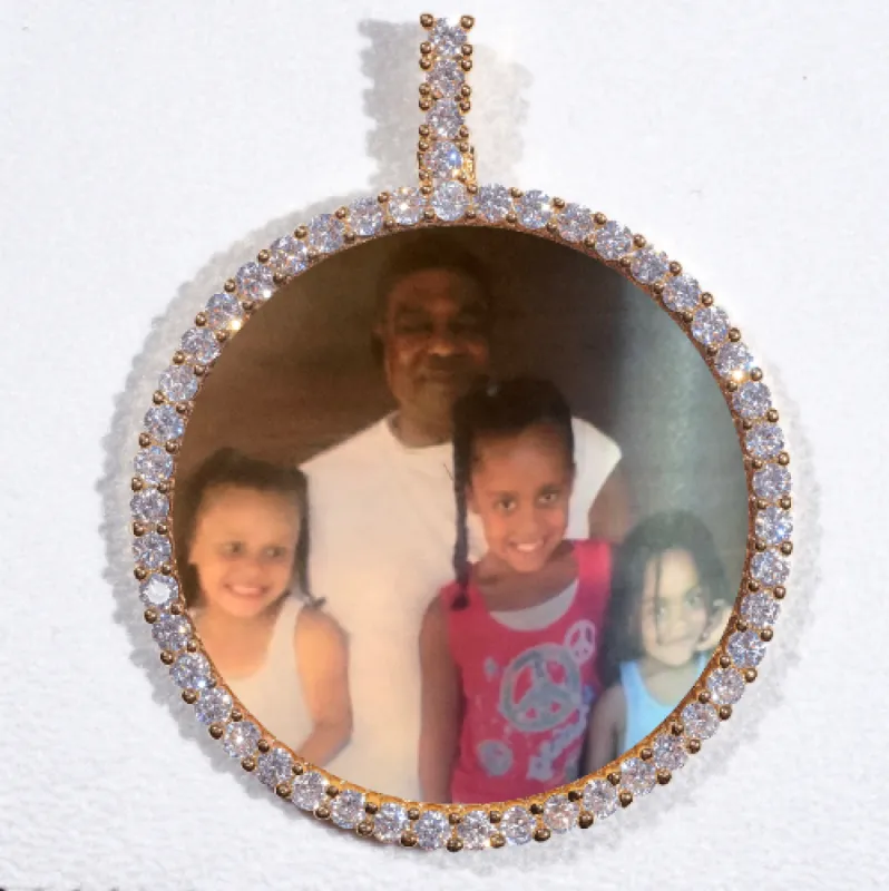 LARGE 3D CIRCLE CUSTOM PICTURE PENDANT sold by The GUU Shop