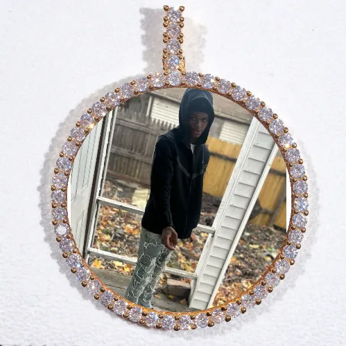 LARGE 3D CIRCLE CUSTOM PICTURE PENDANT sold by The GUU Shop