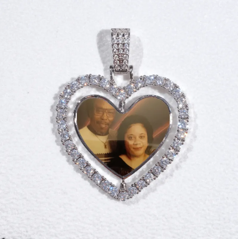 3D Spinning 2-Faced Heart Custom Picture Pendant sold by The GUU Shop